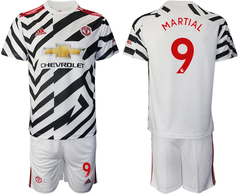Men 2020-2021 club Manchester united away #9 white Soccer Jerseys